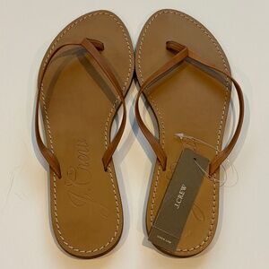 Jcrew tan leather Capri Sandals NWT Size 7